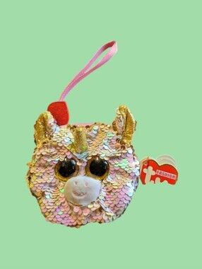 Ty Fashion Flippables Fantasia the Unicorn Wristlet Coin Purse